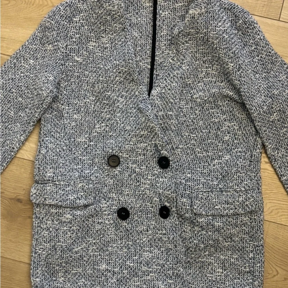 Zara Oversized Preppy Blazer Navy and White Blazer Classic Academia